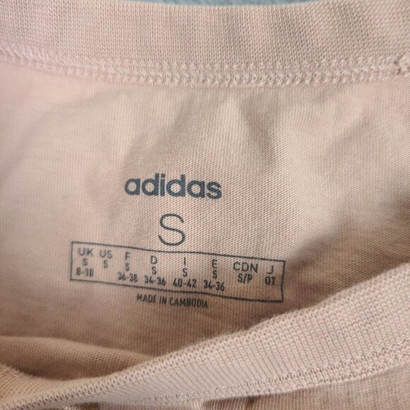 Adidas Shirt Women's Sage & Rose Gold Shirt Sleeve Active Shirt Size Small - Picture 3 of 6
